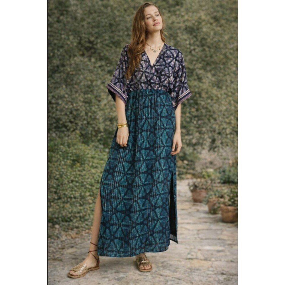 Anthropologie Blank London Maxi Dress XS Lisette Kimono Sleeve Whimsigoth  BOHO